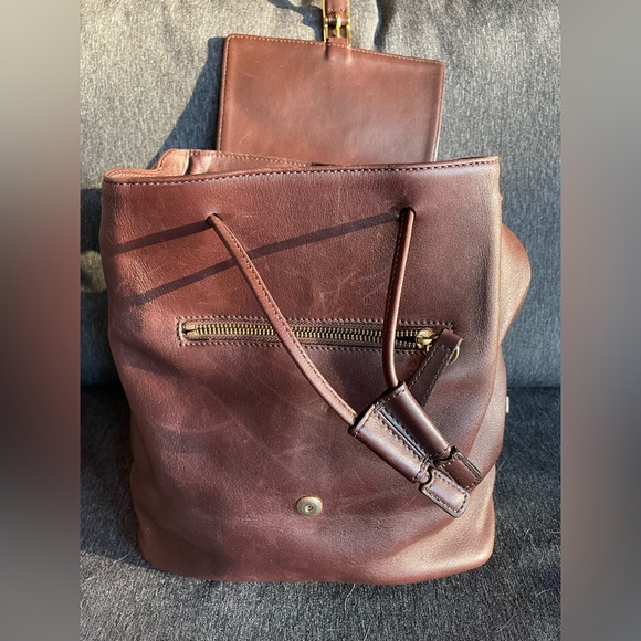 COACH legacy Hamptons backpack chestnut brown soft leather medium vgc - Picture 7 of 14